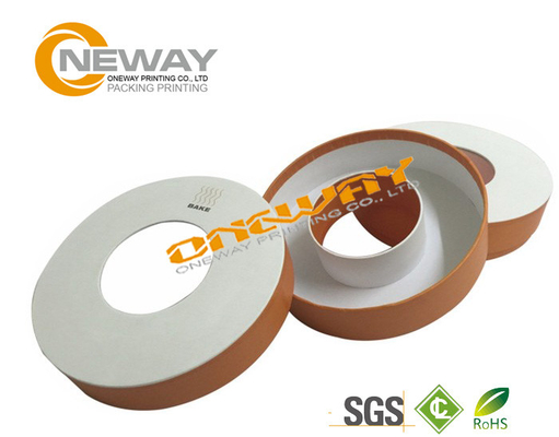 Round Customized Macaron Cardboard Packaging Boxes Whole Shape Acceptable
