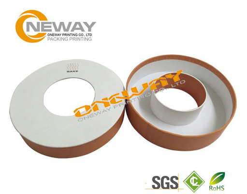 Round Customized Macaron Cardboard Packaging Boxes Whole Shape Acceptable