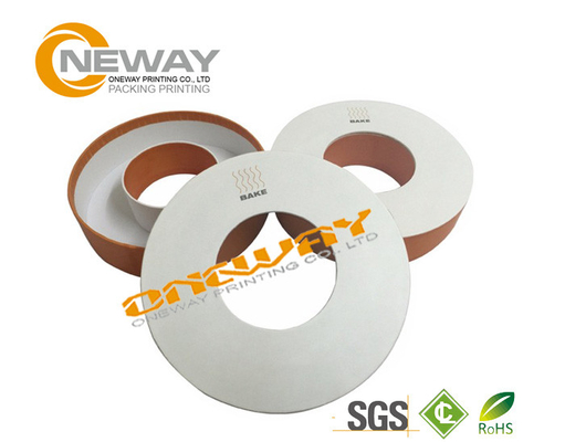 Round Customized Macaron Cardboard Packaging Boxes Whole Shape Acceptable