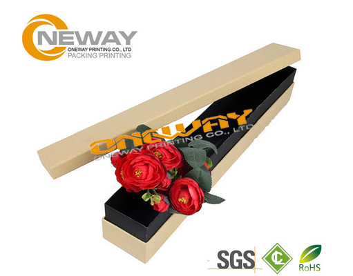 Beautiful Texture Paper Single Rose Flower Packaging Box for Valentine'S Day Present
