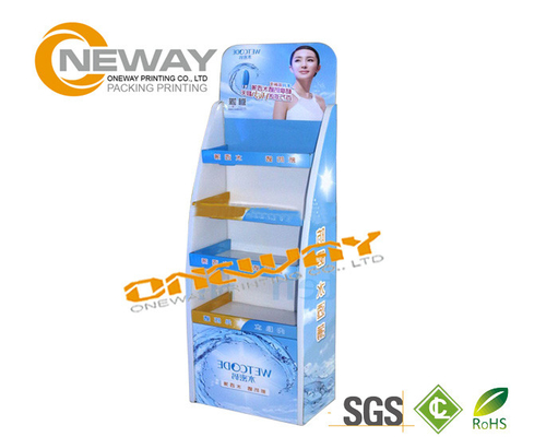 Custom Retail Floor Corrugated Pop Displays Wine Stand Offset Printing
