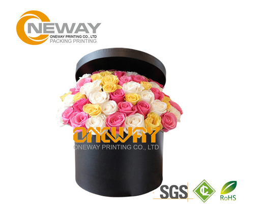 Luxury Flower Transport Boxes For Rose / Round Gift Flower Packaging Boxes