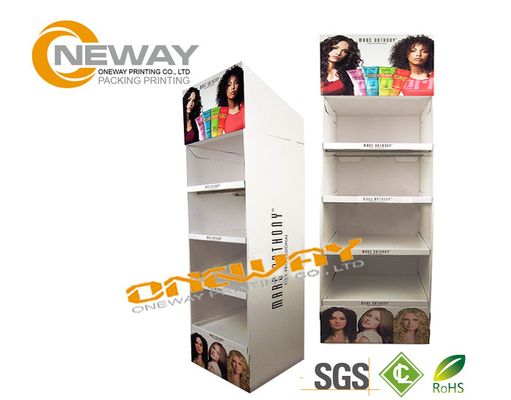 Popular Custom Printed Corrugated Floor Displays CMYK Full Color Offset Printing