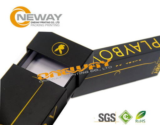 Custom Black E - Cigarette Electronic Product Packaging Design Boxes With Coated Artpaper