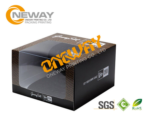 Custom Color Printed PVC Window Packaging Boxes Glossy Lamination