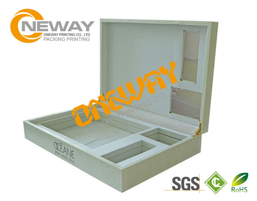 Customized Luxury White Rectangle Paper Perfume Packaging Boxes Offset Printing