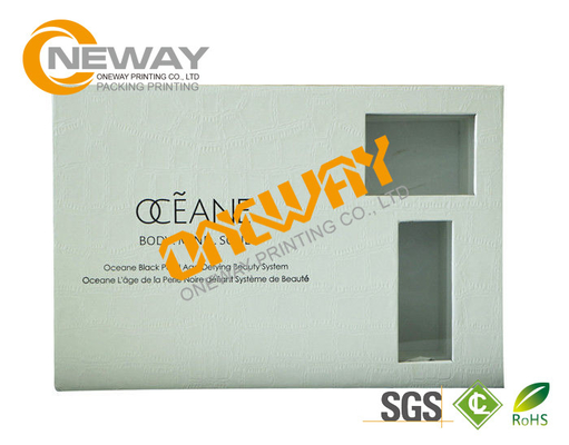 Customized Luxury White Rectangle Paper Perfume Packaging Boxes Offset Printing