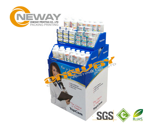 Custom Printed Food Cardboard Display Stands / Corrugated Floor Display