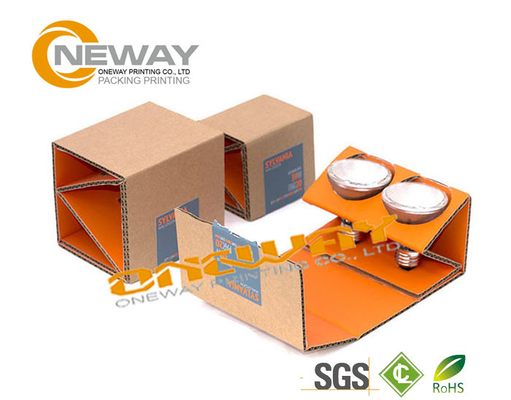 Corrugated Paper Led Light Bulb Electronics Packaging Boxes CMYK Color