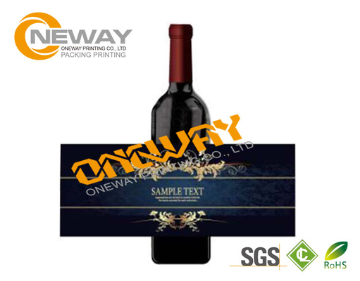 OEM Wine Bottle Neck Label , Printing Label Tags with Hot melt