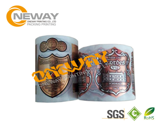 OEM Wine Bottle Neck Label , Printing Label Tags with Hot melt