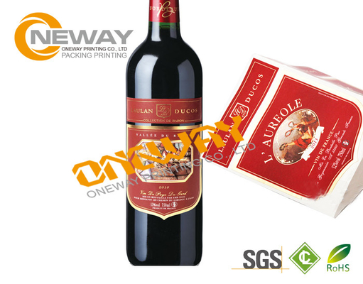 Liquor Plastic Bottle Roll Wine Sticker Custom Label Tags CYMK Printing