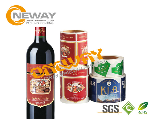 Liquor Plastic Bottle Roll Wine Sticker Custom Label Tags CYMK Printing