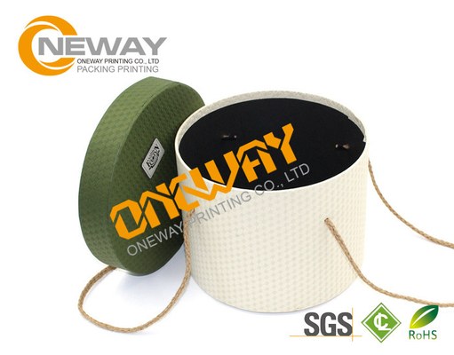 E - Liquid custom made cardboard boxes , Cylinder Gift Box Hot Stamping