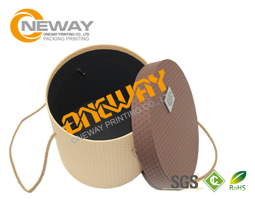 E - Liquid custom made cardboard boxes , Cylinder Gift Box Hot Stamping