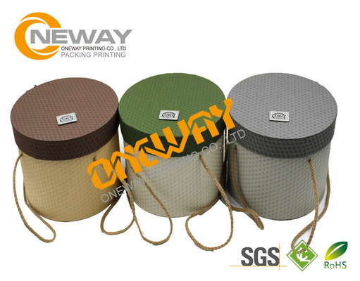 E - Liquid custom made cardboard boxes , Cylinder Gift Box Hot Stamping