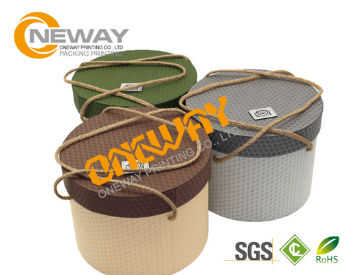 E - Liquid custom made cardboard boxes , Cylinder Gift Box Hot Stamping