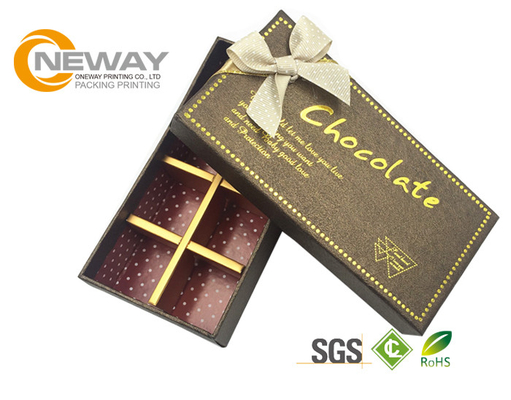 Embossing Finishing Kraft Paper Gift Box , Custom Printed Gift Chocolate Boxes