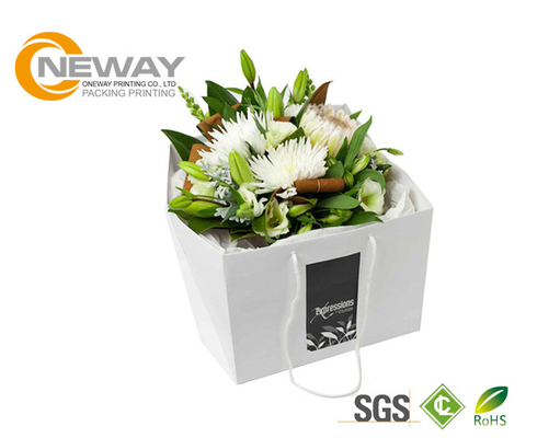 Luxury Custom Square Gift Flower Paper boxes with White Square Lids