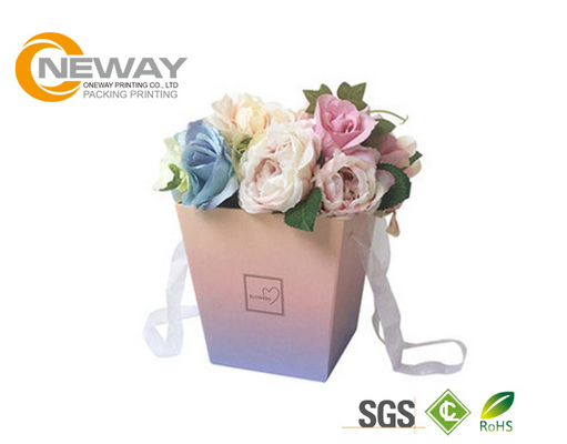 Luxury Rose Waterproof Square Flower Paper Box Cardboard Presentation Boxes