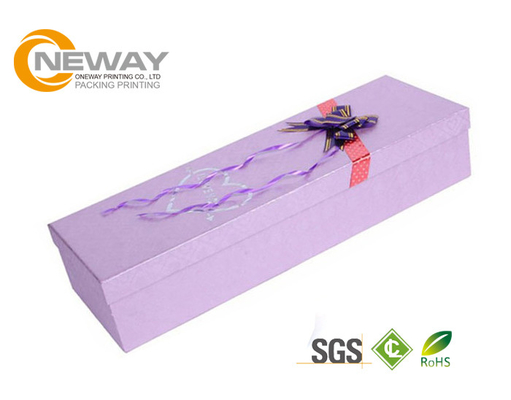 Delicate Custom Carton Flower Empty Gift Baskets With Colored Ribbons