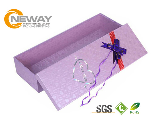 Delicate Custom Carton Flower Empty Gift Baskets With Colored Ribbons