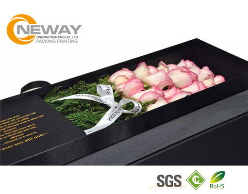 Ivory Colorful High Level Board Paper Flower Box With Gloss Lid