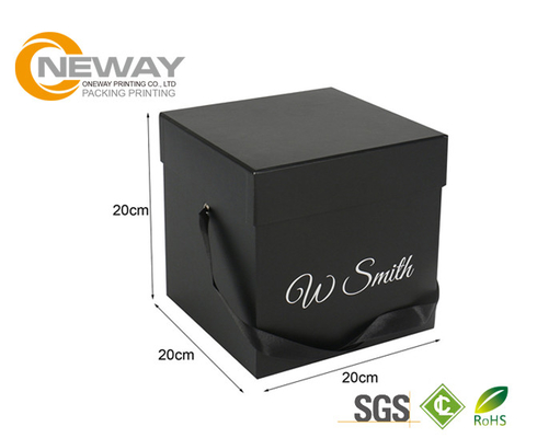Glossy Lamination Flower Paper Box Square with Special Art Paper