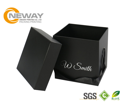 Glossy Lamination Flower Paper Box Square with Special Art Paper