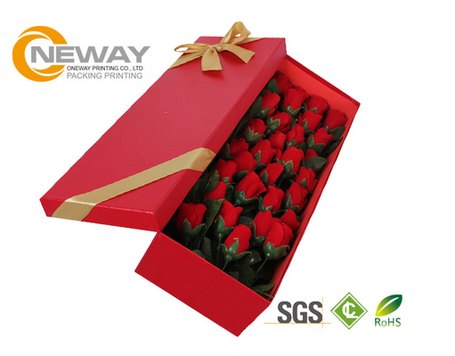 Luxury Flower Shiny Boxes , Rose / Cube Gift Flower Packaging Boxes