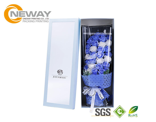 Manual Mande Art Paper Flower Decorative Gift Boxes With Lids UV Coating