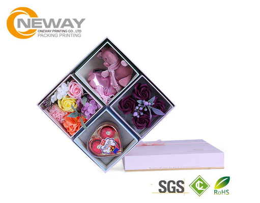 Hand Mand Popular Rectangle Flower Paper Box With Black Hat Shape