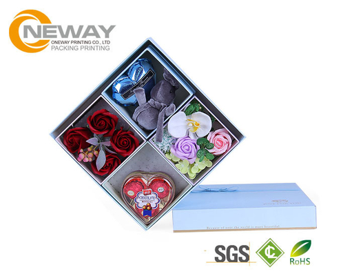 Hand Mand Popular Rectangle Flower Paper Box With Black Hat Shape