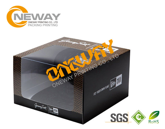 Custom Color Printed PVC Window Packaging Boxes Glossy Lamination