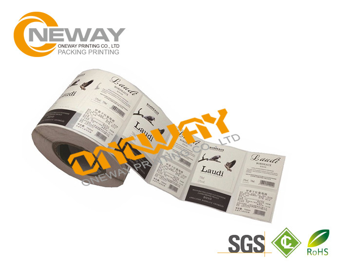 OEM Wine Bottle Neck Label , Printing Label Tags with Hot melt