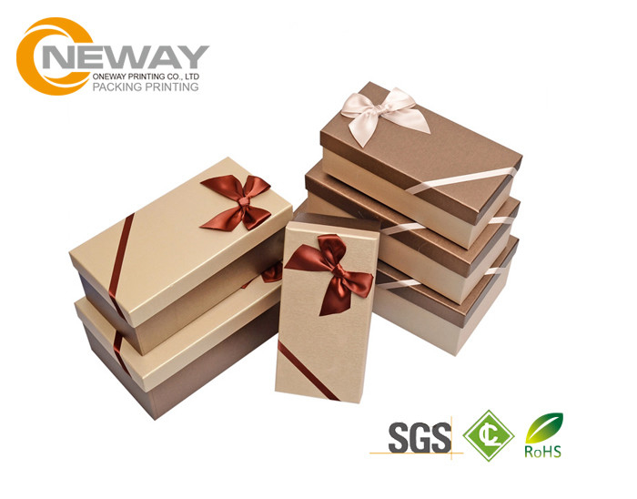 Flower Gift Box Professional Color Printing Custom Printed Cardboard Boxes With Colored Ribbons