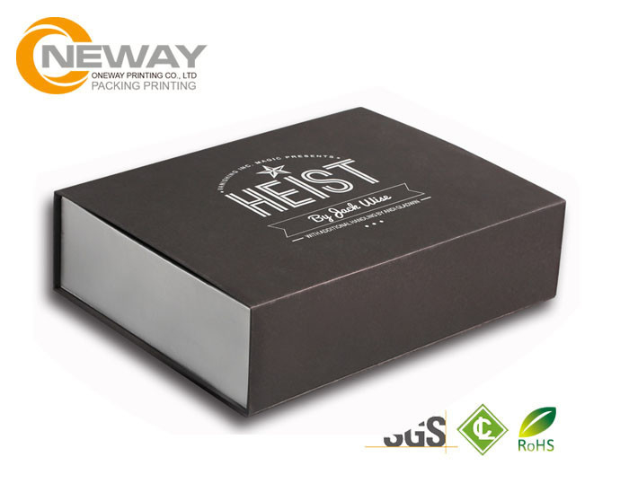 Custom Electronics Packaging Boxes , Magnetic Closure Gift Boxes Black Color